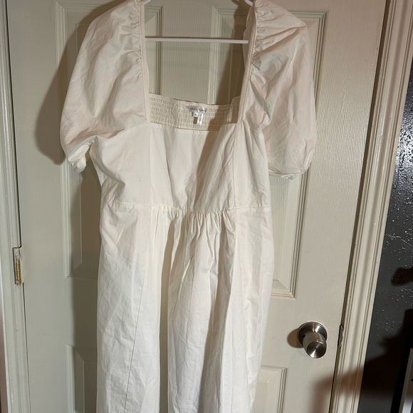 Draper James Smock Casual Puff Sleeve Plain Mini Dress - Picture 1 of 3